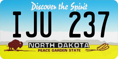 ND license plate IJU237