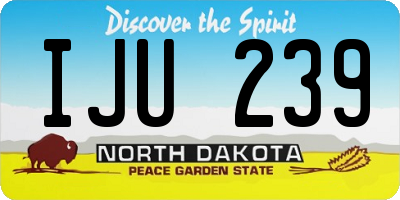 ND license plate IJU239