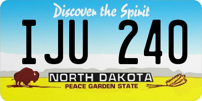 ND license plate IJU240