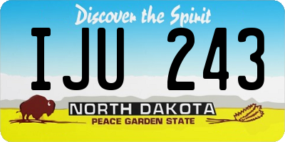 ND license plate IJU243
