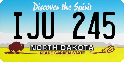 ND license plate IJU245