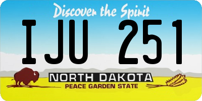 ND license plate IJU251