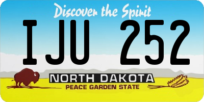ND license plate IJU252