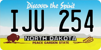 ND license plate IJU254