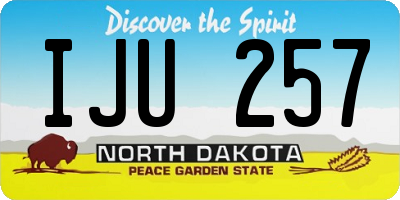 ND license plate IJU257