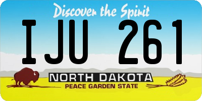 ND license plate IJU261