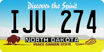 ND license plate IJU274