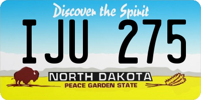 ND license plate IJU275