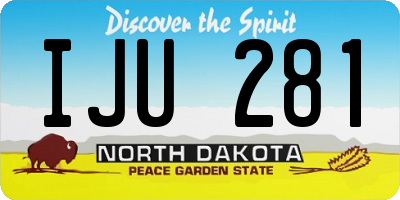 ND license plate IJU281