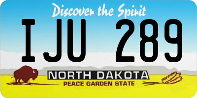 ND license plate IJU289