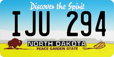 ND license plate IJU294