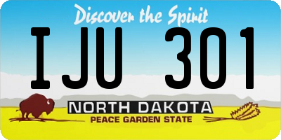 ND license plate IJU301