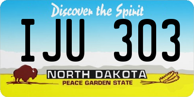 ND license plate IJU303