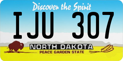 ND license plate IJU307