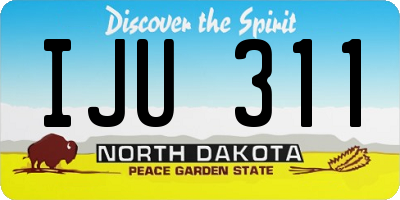 ND license plate IJU311