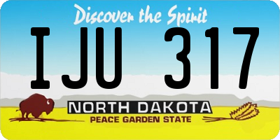 ND license plate IJU317