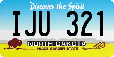 ND license plate IJU321