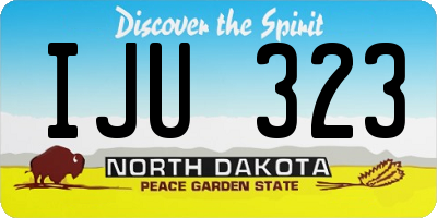 ND license plate IJU323