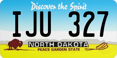 ND license plate IJU327