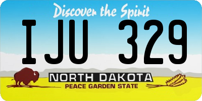 ND license plate IJU329
