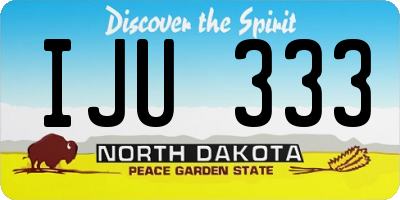 ND license plate IJU333