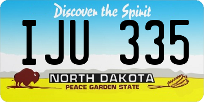 ND license plate IJU335