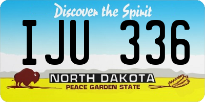 ND license plate IJU336