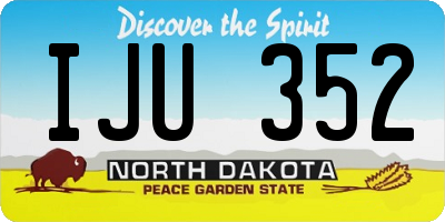 ND license plate IJU352