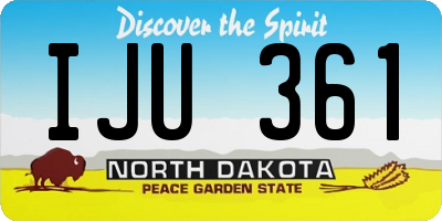 ND license plate IJU361