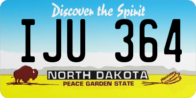 ND license plate IJU364