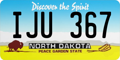 ND license plate IJU367