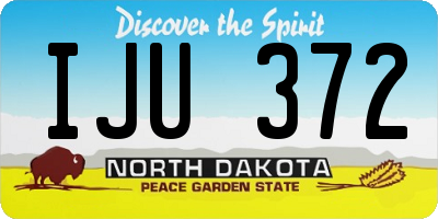 ND license plate IJU372