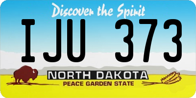 ND license plate IJU373