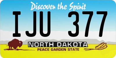 ND license plate IJU377
