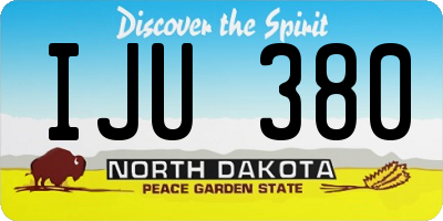 ND license plate IJU380