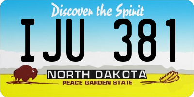 ND license plate IJU381