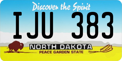 ND license plate IJU383