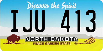 ND license plate IJU413