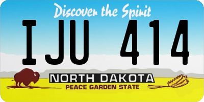 ND license plate IJU414