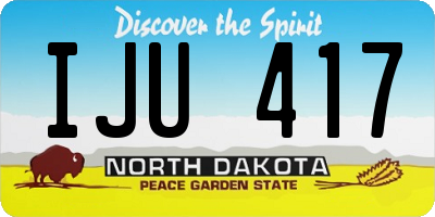 ND license plate IJU417