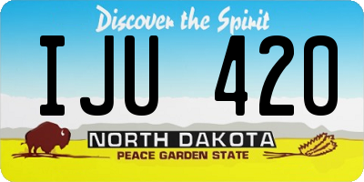 ND license plate IJU420