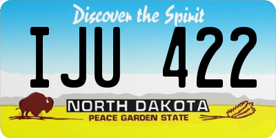 ND license plate IJU422