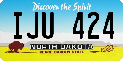 ND license plate IJU424