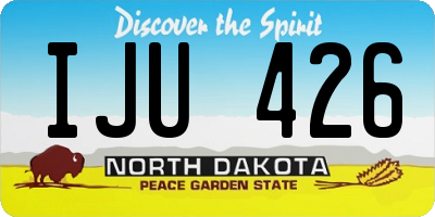 ND license plate IJU426
