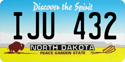 ND license plate IJU432