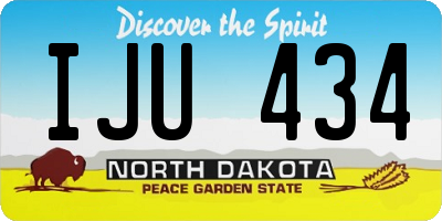 ND license plate IJU434