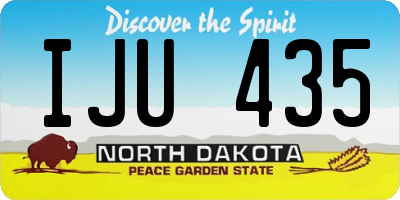 ND license plate IJU435