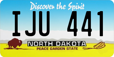 ND license plate IJU441