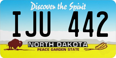 ND license plate IJU442