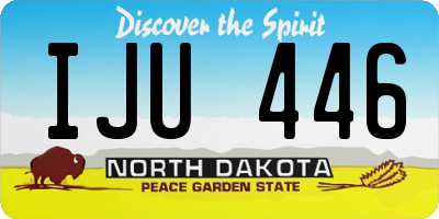 ND license plate IJU446